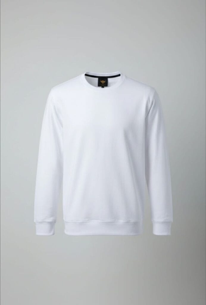 white sweatshirt for men and women