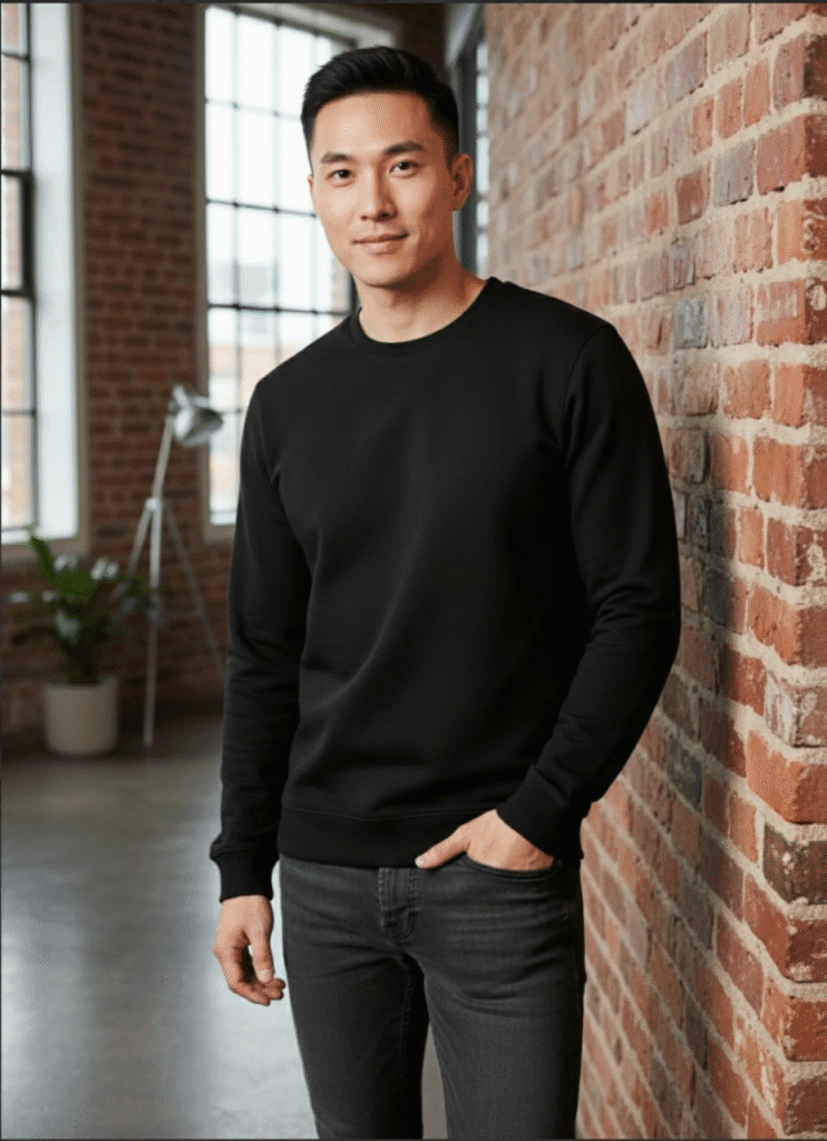 black sweatshirt for men